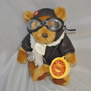 plush NWT Radar pilot bear Pickford Sears Brass Button vintage 1997 (426w)